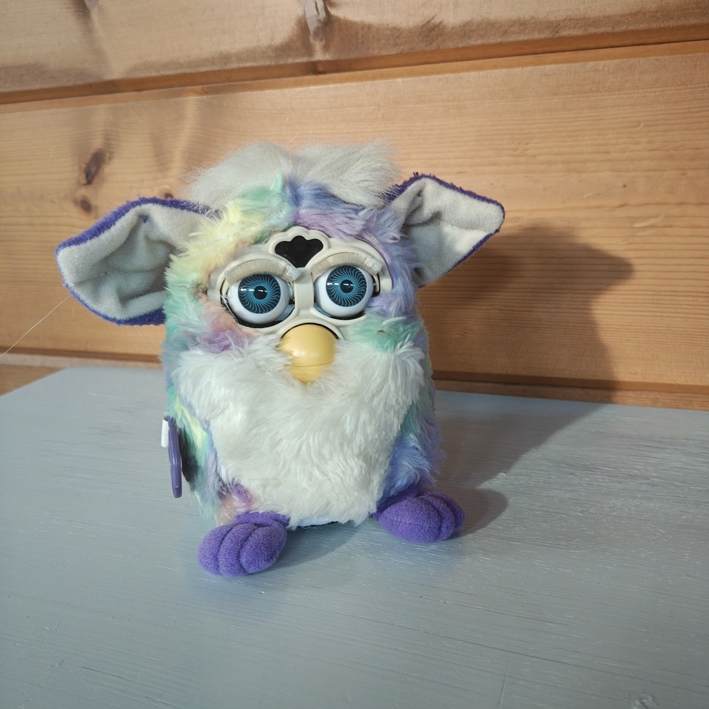 VTH Furby Tie-Dye Pastel Rainbow Blue Eyes 70-800 Rare‎ 1999 Not Working D42